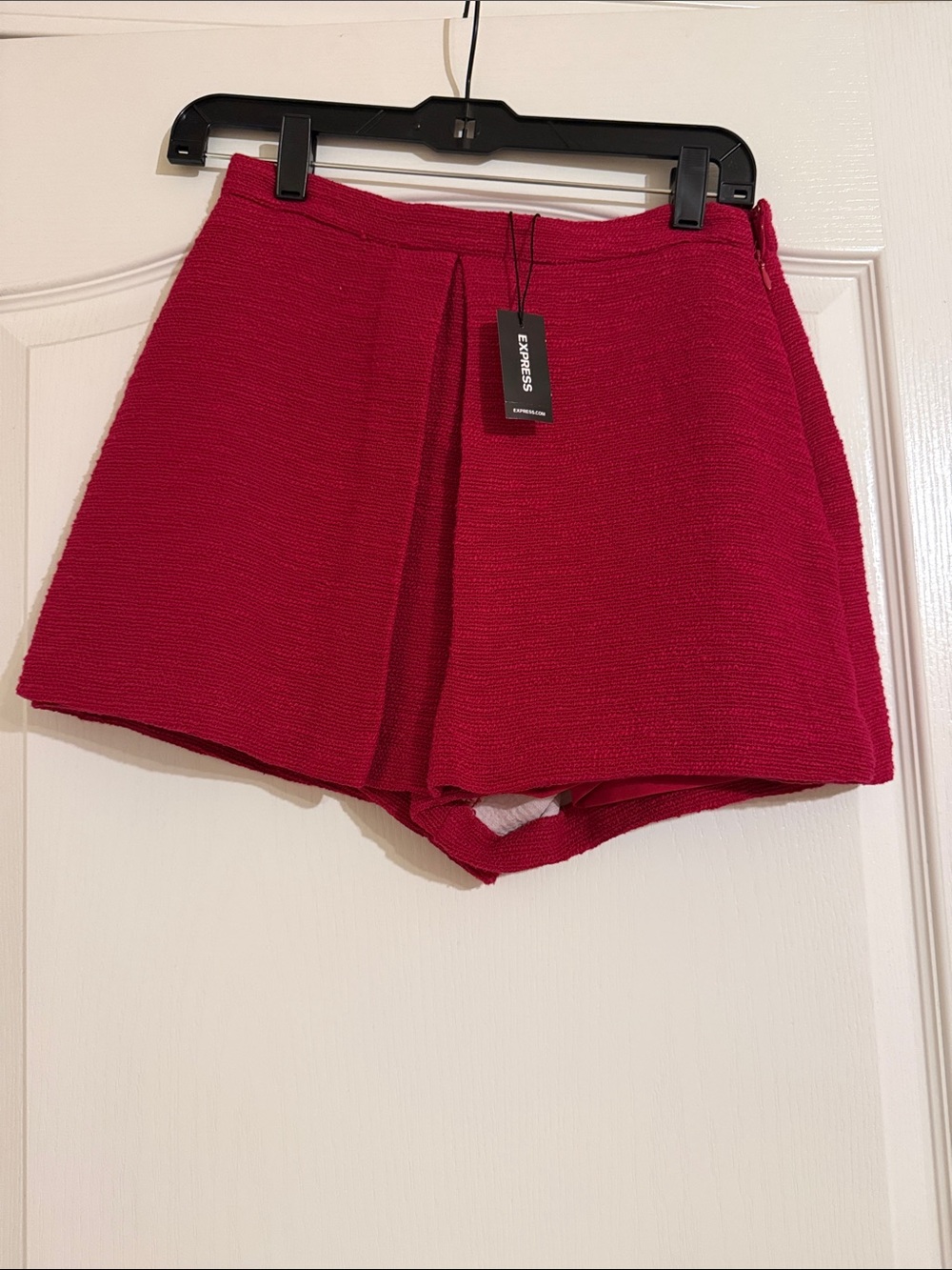 Express Women's Deep Red Textured Skort